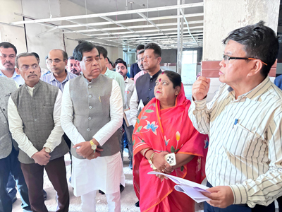 Mayor of Agartala Municipal Corporation (AMC)  Dipak Majumder inspected ongoing works of Agartala Civil Hospital on December 5.